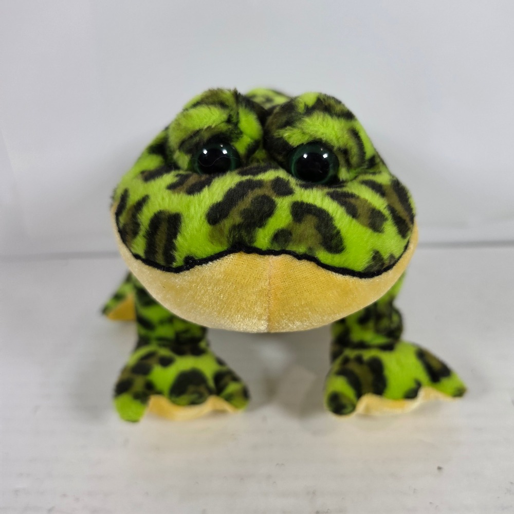 Ganz Webkinz‎ Bullfrog Plush Green Spotted Frog Stuffed Animal Toy No Code